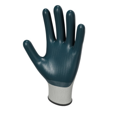 Site Synthetic White & Blue General Handling GlovesMedium from B&Q