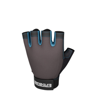 Erbauer Synthetic Grey & Blue Fingerless Specialist Handling Gloves LargePair from B&Q