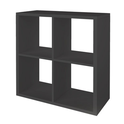 B&Q -  Mixxit Grey Freestanding 4 Shelf Cube Shelving Unit(H)734mm (W)735mm