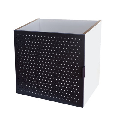 B&Q -  Mixxit Black Metal Modular Cabinet Door (H)326mm (W)326mm