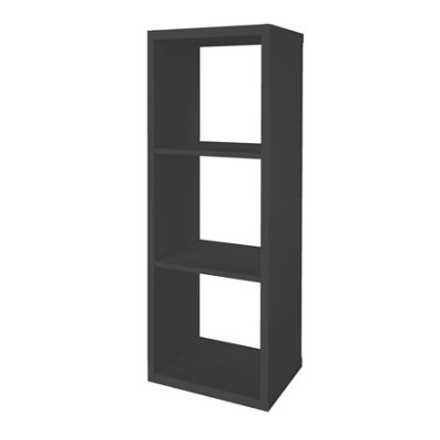 B&Q -  Mixxit Grey Freestanding 3 Shelf Rectangular Shelving Unit(H)1080mm (W)389mm