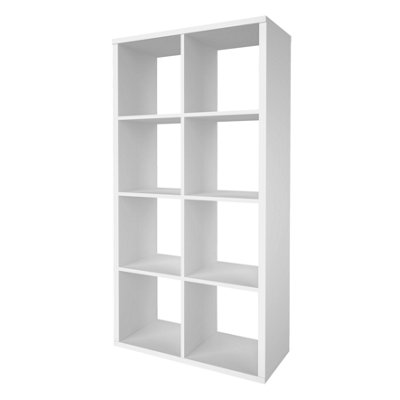 B&Q -  Mixxit White Freestanding 8 Shelf Rectangular Shelving Unit(H)1426mm (W)735mm