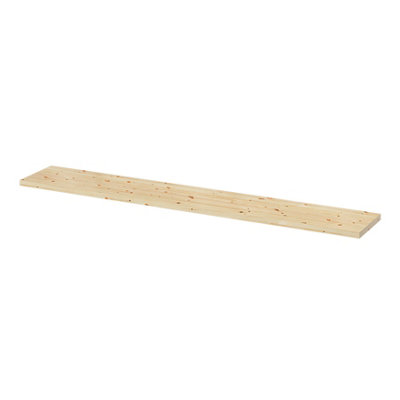 GoodHome Rigga Modular Pine Effect Rectangular Floating Shelf (L)118Cm X (D)19Cm from B&Q
