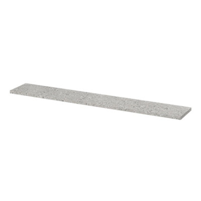 GoodHome Rigga Modular Terrazzo Grey Oak Effect Rectangular Floating Shelf (L)118Cm X (D)19Cm from B&Q