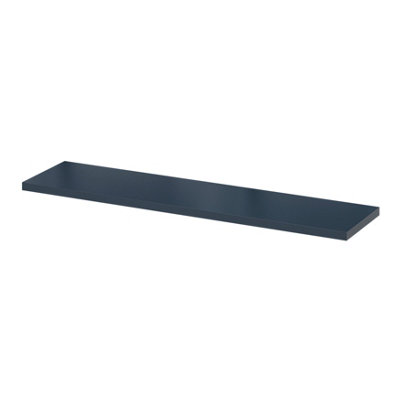 GoodHome Rigga Modular Navy Blue Timber Rectangular Floating Shelf (L)80Cm X (D)19Cm from B&Q