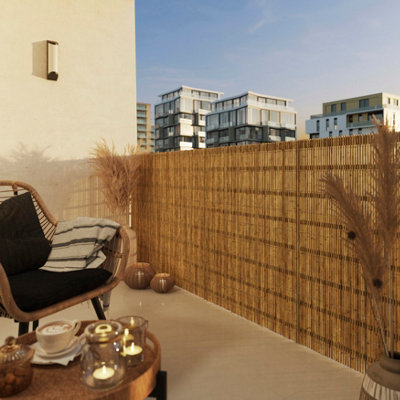 Klikstrom Cane Natural Bamboo Garden Screen (H)1M (W)3M from B&Q