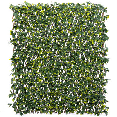 Klikstrom Extensible Fence With Bayberry Leaves Square Artificial Plant Wall(H)1M (W)2M from B&Q