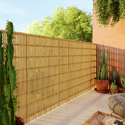 Klikstrom Split Natural Bamboo Garden Screen (H)1M (W)3M from B&Q