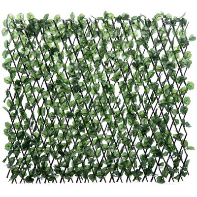Klikstrom Extensible Fence With Maple Leaves Square Artificial Plant Wall(H)1M (W)2M from B&Q
