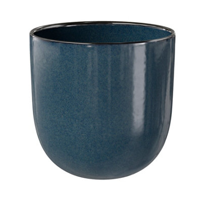 GoodHome Boann Gloss Blue Reactive Glaze Effect Ceramic Tumbler from B&Q