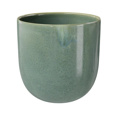GoodHome Boann Gloss Green Reactive Glaze Effect Ceramic Tumbler from B&Q