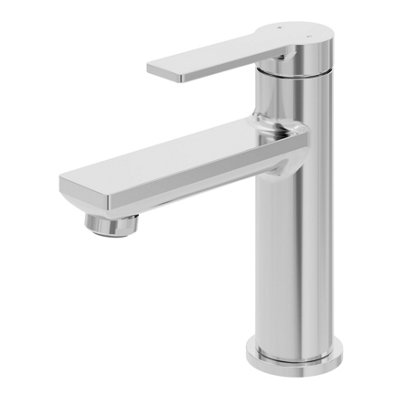 GoodHome Akita Medium Chrome Effect Round Basin Mixer Tap from B&Q