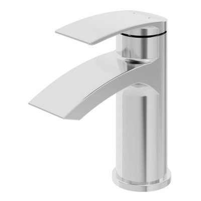 GoodHome Kariya Medium Chrome Effect Basin Mixer Tap from B&Q