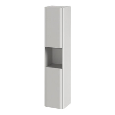 B&Q -  Nevado Tall Matt Grey Bathroom Double Column Cabinet (H)160Cm (W)35Cm