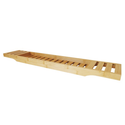 GoodHome Cervia Bamboo 1 Compartments Bath Rack (W)14.5Cm from B&Q
