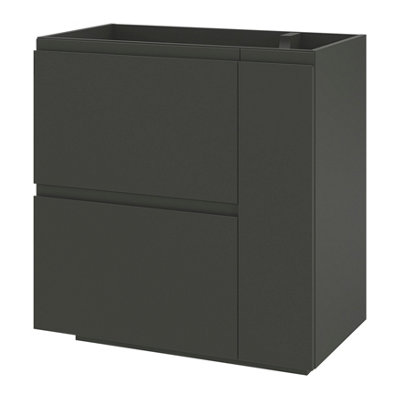 B&Q -  Levanna Matt Grey Freestanding Bathroom Cabinet (H) 850mm (W) 800mm