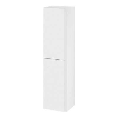B&Q -  Levanna Tall Deep Matt White Bathroom Double Column Cabinet (H)160Cm (W)40Cm