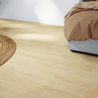 GoodHome Poprock Natural Wood Effect Self-Adhesive Vinyl Plank1.11M² from B&Q