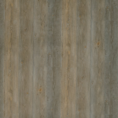GoodHome Mambo Brown & Blue Distressed Wood Effect Synchronic Click Vinyl Plank Sample from B&Q