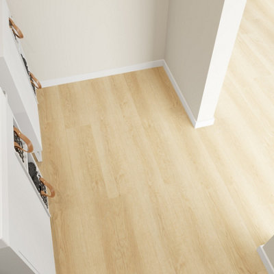 GoodHome Mambo Lulea Light Natural Wood Effect Synchronised Click Vinyl Planks2.17M² from B&Q