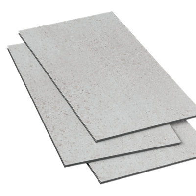 GoodHome Mambo Grey Granite Stone Effect Textured Click Vinyl Tile Sample from B&Q