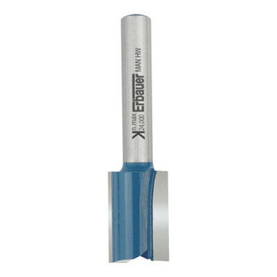 Erbauer 6.35mm ¼" Shank Steel & Tungsten Carbide Straight Router Cutter (Dia)12.7mm (L)50.8mm from B&Q