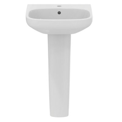 Ideal Standard I.life A Gloss White Rectangular Floor-Mounted Full Pedestal Basin (H)85Cm (W)55Cm from B&Q
