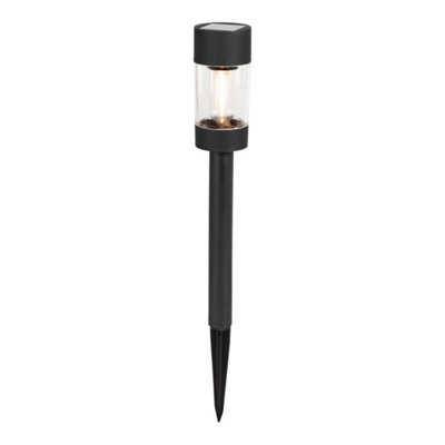  - Black Solar-Powered Integrated Led Outdoor Stake Light
