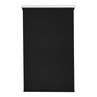 GoodHome Boreas Corded Black Blackout Roller Blind (W)120Cm (L)180Cm