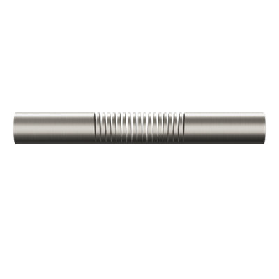 GoodHome Athens Brushed Satin Grey Nickel Effect Metal Clip Bay Bend(L)220mm (Dia)28mm from B&Q