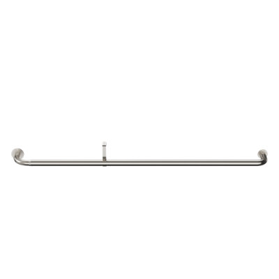 GoodHome Athens Satin Grey Nickel Effect Extendable Single Curtain Pole Set(L)1200mm-2100mm (Dia)28mm from B&Q