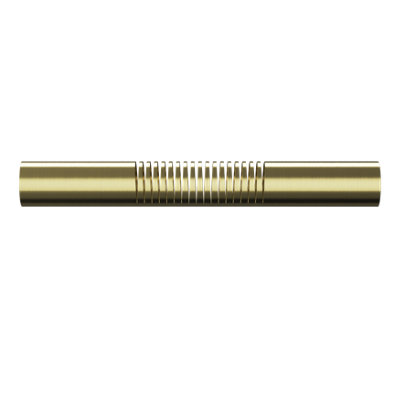 GoodHome Elasa Satin Brass Effect Metal Clip Bay Bend(L)220mm (Dia)28mm from B&Q