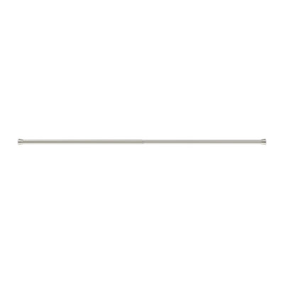 GoodHome Athens Ikaria Satin Grey Nickel Effect Extendable Single Curtain Pole Set(L)1200mm-2100mm (Dia)28mm from B&Q