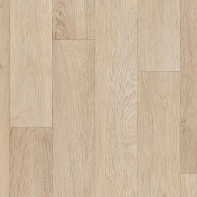 Precut Natural Narrow Plank Wood Effect Sheet Vinyl6M²