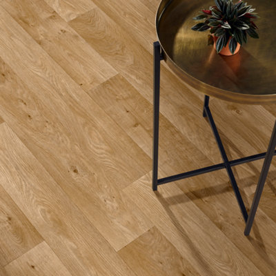 Precut Brown Oak Plank Effect Sheet Vinyl4M²