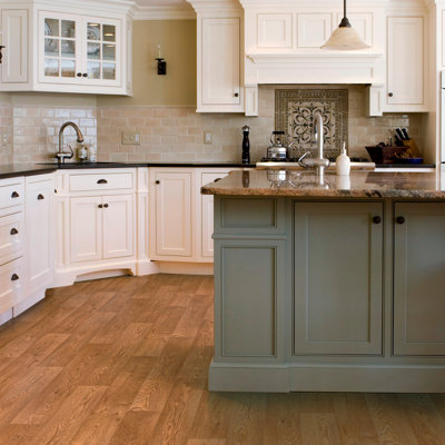 Precut Brown Oak Plank Effect Sheet Vinyl6M²