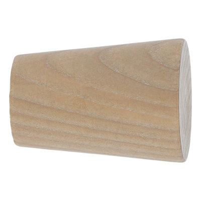 GoodHome Symi Natural Oak Effect Ash Curtain Pole Finial (Dia)28mm from B&Q