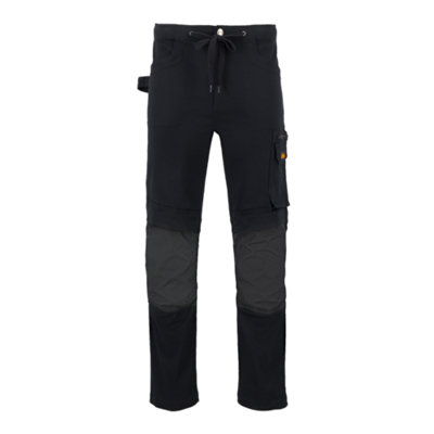 B&Q -  Dunnell Black Men's Multi-Pocket TrousersW38" L32"