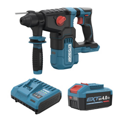 Erbauer 18V Li-Ion Ext Keep Cool Brushless V2 Cordless Sds+ Drill (1 X 4Ah) Eri1078Sds from B&Q