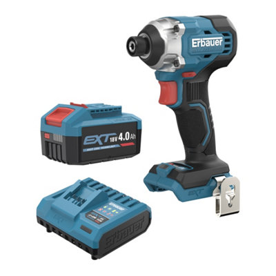 Erbauer 18V Li-Ion Ext Keep Cool Brushless V2 Cordless Impact Driver (1 X 4Ah)Eri1093Ipd from B&Q