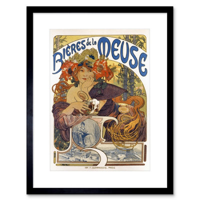 B&Q -  Wall Art Print Meuse Paris France Vintage Artwork Framed 9X7 Inch