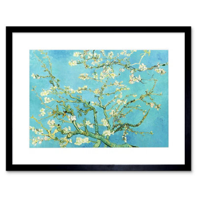 Artery8 Wall Art Print Van Gogh Branches With Almond Blossom 1890 Artwork Framed 9X7 Inch from B&Q