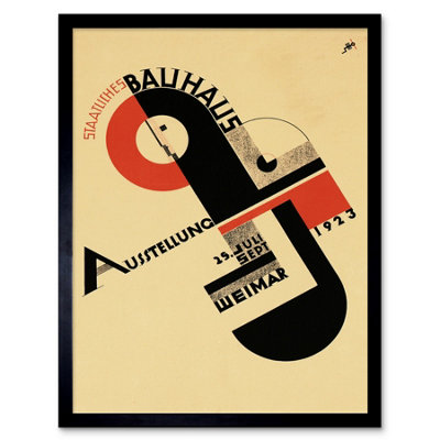 B&Q -  Exhibition Bauhaus Weimar Germany Home Decor 12X16" Framed Wall Art Print