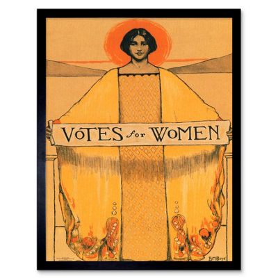 Wee Blue Coo Votes For Women Suffrage Vintage Advert 12X16" Framed Wall Art Print from B&Q