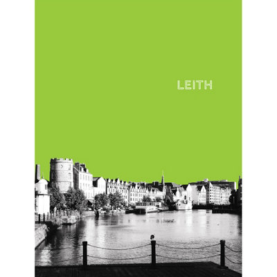 B&Q -  Unframed Wall Art Leith Shore Edinburgh Scotland Scottish Landmark West View Green12X16 Inch