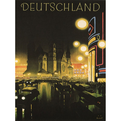 Wee Blue Coo Unframed Wall Art Berlin Germany Deutschland Travel12X16 Inch from B&Q