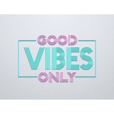 Wee Blue Coo Blue Wee Coo Unframed Wall Art Good Vibes Only - 12X16 Inch