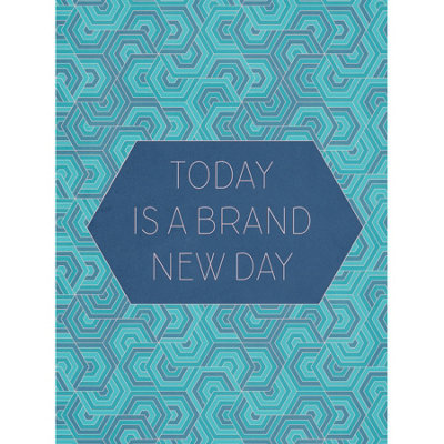 Wee Blue Coo Blue Wee Coo Unframed Wall Art Today Is A New Day Quote - 12X16 Inch