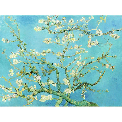Wee Blue Coo Blue Wee Coo Unframed Wall Art Van Gogh Branches With Almond Blossom 1890 - 12X16 Inch