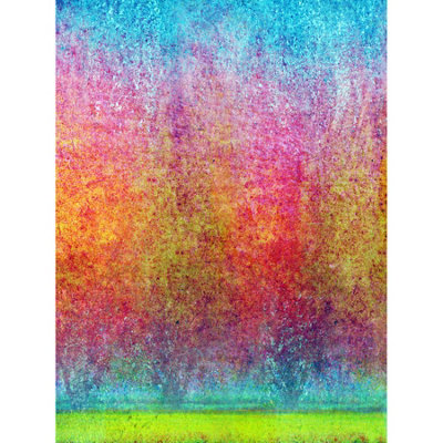Wee Blue Coo Blue Wee Coo Unframed Wall Art Abstract Impression Garden - 12X16 Inch